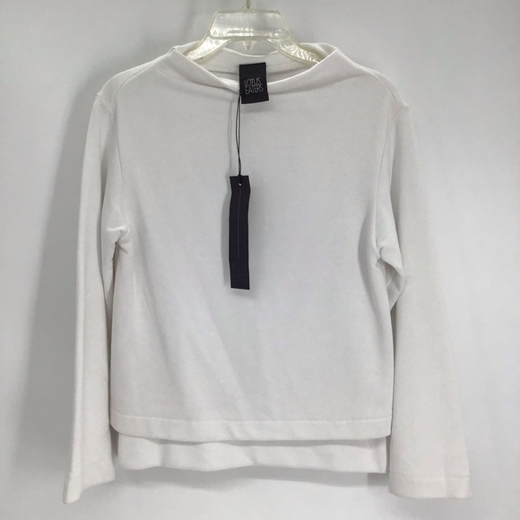 Lotus Eaters Caladium Sweater Sweatshirt Casual Career White NWT Size Small - Picture 1 of 7